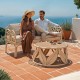 Σαλόνι Ytrone-Siderty pakoworld σετ 2τεμ rattan σε φυσική απόχρωση