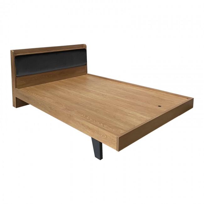 Κρεβάτι Frankly pakoworld mdf-pu σε καρυδί-μαύρο απόχρωση 150x200εκ Κρεβάτι Frankly pakoworld mdf-pu σε καρυδί-μαύρο απόχρωση 150x200εκ