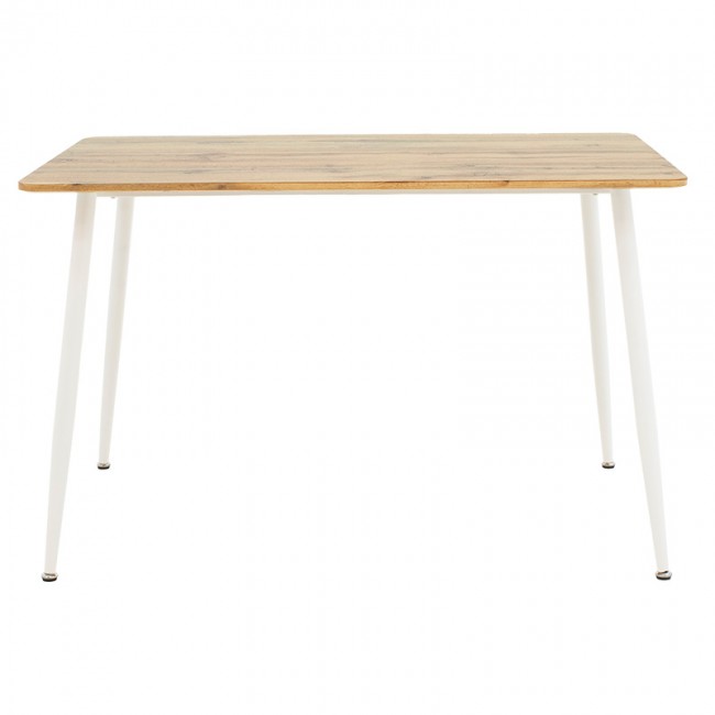 Τραπέζι Cuba pakoworld MDF sonoma-λευκό 120x80x75εκ Τραπέζι Cuba pakoworld MDF sonoma-λευκό 120x80x75εκ