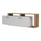 Έπιπλο τηλεόρασης Tobler pakoworld σε oak- λευκή απόχρωση 170x40x53εκ Έπιπλο τηλεόρασης Tobler pakoworld σε oak- λευκή απόχρωση 170x40x53εκ