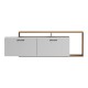 Έπιπλο τηλεόρασης Tobler pakoworld σε oak- λευκή απόχρωση 170x40x53εκ Έπιπλο τηλεόρασης Tobler pakoworld σε oak- λευκή απόχρωση 170x40x53εκ