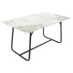 Τραπέζι Revello pakoworld sintered stone λευκό μαρμάρου-μαύρο 150x90x75εκ Τραπέζι Revello pakoworld sintered stone λευκό μαρμάρου-μαύρο 150x90x75εκ