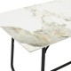 Τραπέζι Revello pakoworld sintered stone λευκό μαρμάρου-μαύρο 150x90x75εκ Τραπέζι Revello pakoworld sintered stone λευκό μαρμάρου-μαύρο 150x90x75εκ