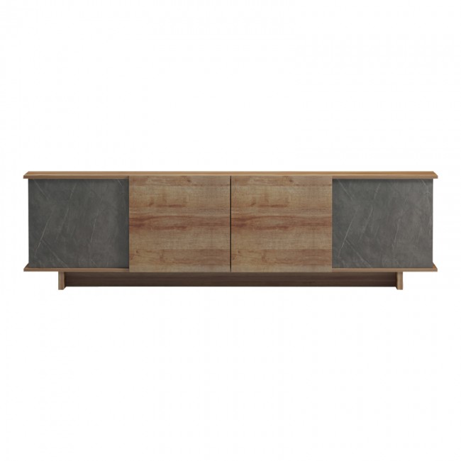 Έπιπλο τηλεόρασης Zafore pakoworld σε oak-καφέ antique απόχρωση 180x33x50εκ Έπιπλο τηλεόρασης Zafore pakoworld σε oak-καφέ antique απόχρωση 180x33x50εκ