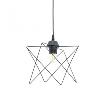 Φωτιστικό οροφής Langit pakoworld Ε27 μέταλλο μάυρο 18x18x65εκ