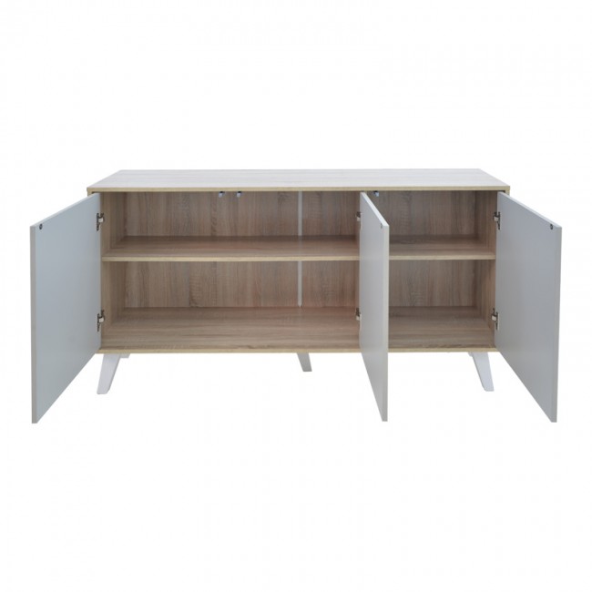 Μπουφές Billie pakoworld sonoma-γκρι 149x40x77εκ Μπουφές Billie pakoworld sonoma-γκρι 149x40x77εκ