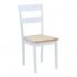 Καρέκλα York pakoworld σε λευκή-φυσική απόχρωση 39.5x47.5x89εκ