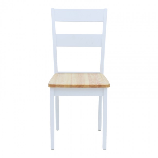 Καρέκλα York pakoworld σε λευκή-φυσική απόχρωση 39.5x47.5x89εκ