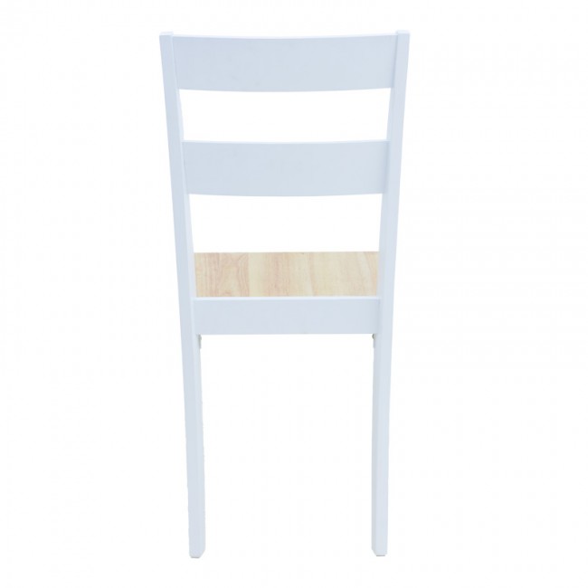 Καρέκλα York pakoworld σε λευκή-φυσική απόχρωση 39.5x47.5x89εκ