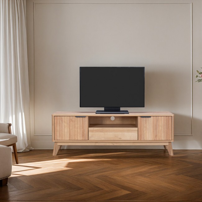 Έπιπλο τηλεόρασης Hamea pakoworld mdf σε φυσική απόχρωση 145x39,5x49εκ Έπιπλο τηλεόρασης Hamea pakoworld mdf σε φυσική απόχρωση 145x39,5x49εκ