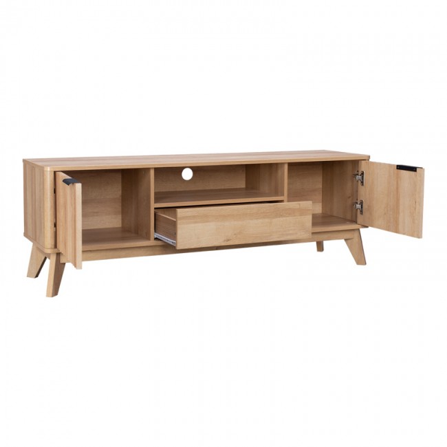 Έπιπλο τηλεόρασης Hamea pakoworld mdf σε φυσική απόχρωση 145x39,5x49εκ Έπιπλο τηλεόρασης Hamea pakoworld mdf σε φυσική απόχρωση 145x39,5x49εκ