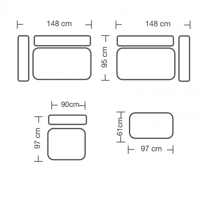 Πολυμορφικός-αναστρέψιμος καναπές London pakoworld ποντικί χρώμα ύφασμα με μαξιλάρια σε απόχρωση ανοιχτό γκρι 296x246x95εκ