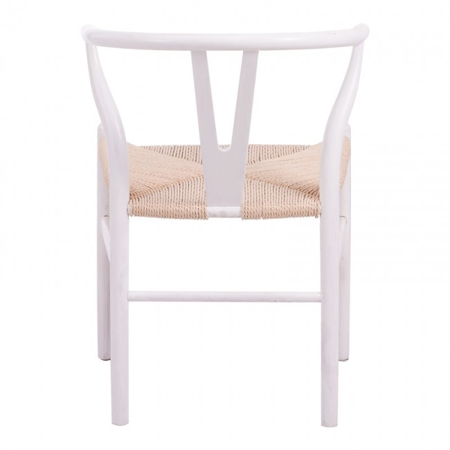 Καρέκλα Wishbone pakoworld rubberwood-σχοινί σε λευκή απόχρωση 60x51x80εκ Καρέκλα Wishbone pakoworld rubberwood-σχοινί σε λευκή απόχρωση 60x51x80εκ