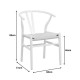 Καρέκλα Wishbone pakoworld rubberwood-σχοινί σε λευκή απόχρωση 60x51x80εκ Καρέκλα Wishbone pakoworld rubberwood-σχοινί σε λευκή απόχρωση 60x51x80εκ