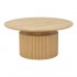 Τραπέζι σαλονιού Opols pakoworld mdf σε φυσική απόχρωση Φ90x42εκ