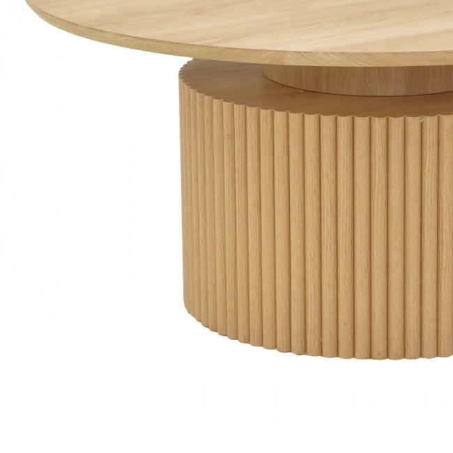 Τραπέζι σαλονιού Opols pakoworld mdf σε φυσική απόχρωση Φ90x42εκ Τραπέζι σαλονιού Opols pakoworld mdf σε φυσική απόχρωση Φ90x42εκ