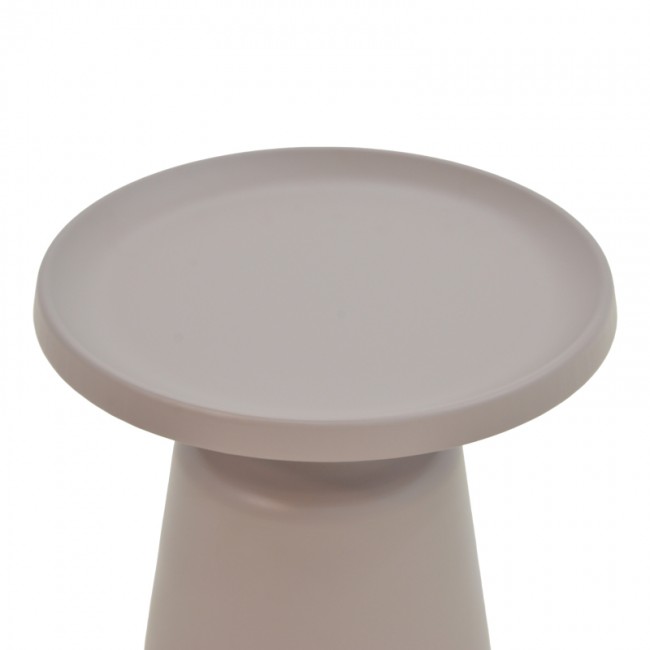 Βοηθητικό τραπέζι Ginoze Inart cappuccino μέταλλο Φ50x50εκ
