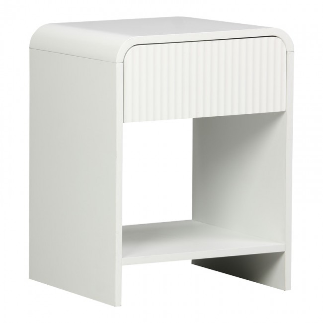 Κομοδίνο Zeplen pakoworld MDF σε λευκή απόχρωση 40x40x53εκ Κομοδίνο Zeplen pakoworld MDF σε λευκή απόχρωση 40x40x53εκ