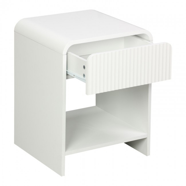 Κομοδίνο Zeplen pakoworld MDF σε λευκή απόχρωση 40x40x53εκ Κομοδίνο Zeplen pakoworld MDF σε λευκή απόχρωση 40x40x53εκ