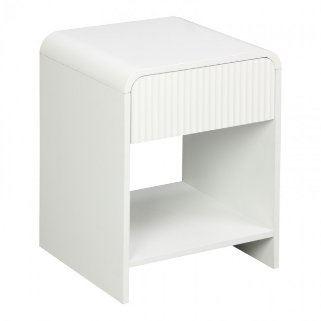Κομοδίνο Zeplen pakoworld MDF σε λευκή απόχρωση 40x40x53εκ Κομοδίνο Zeplen pakoworld MDF σε λευκή απόχρωση 40x40x53εκ