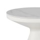 Βοηθητικά τραπέζια Coozlin Inart sintered stone σε απόχρωση λευκό μαρμάρου με λευκό μέταλλο Βοηθητικά τραπέζια Coozlin Inart sintered stone σε απόχρωση λευκό μαρμάρου με λευκό μέταλλο