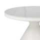 Βοηθητικά τραπέζια Coozlin Inart sintered stone σε απόχρωση λευκό μαρμάρου με λευκό μέταλλο Βοηθητικά τραπέζια Coozlin Inart sintered stone σε απόχρωση λευκό μαρμάρου με λευκό μέταλλο