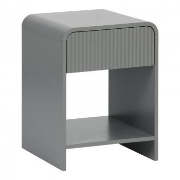 Κομοδίνο Zeplen pakoworld MDF σε γκρι απόχρωση 40x40x53εκ