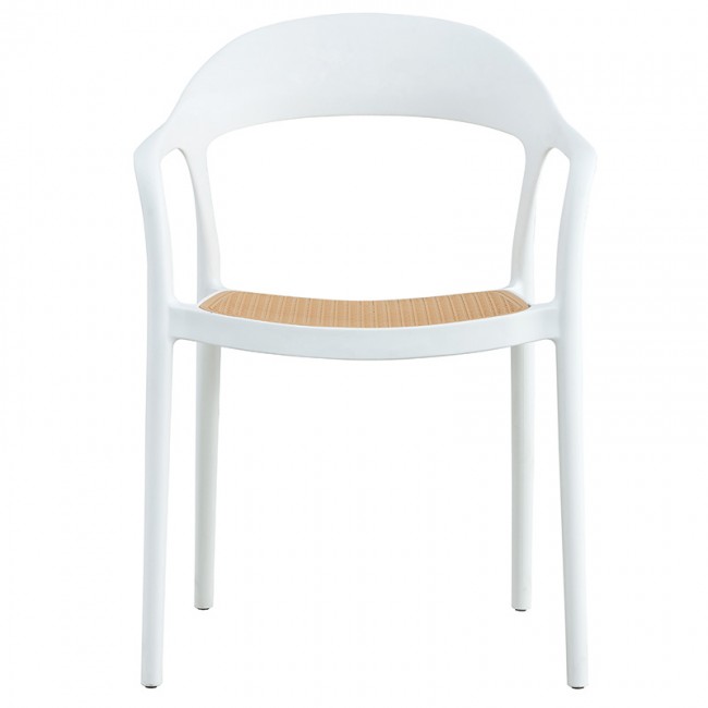 Πολυθρόνα Ember στοιβαζόμενη pakoworld με UV protection PP μπεζ- λευκό 52.5x56.5x81εκ. Πολυθρόνα Ember στοιβαζόμενη pakoworld με UV protection PP μπεζ- λευκό 52.5x56.5x81εκ.