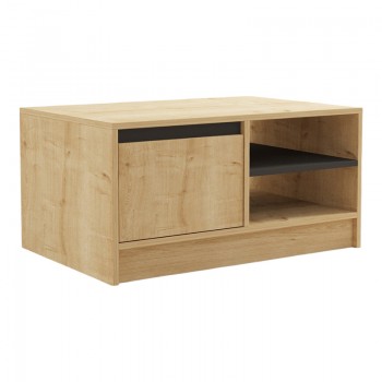 Τραπέζι σαλονιού Narli pakoworld σε oak απόχρωση 90x60x45εκ