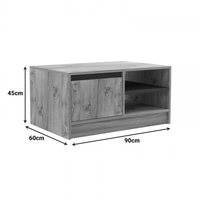 Τραπέζι σαλονιού Narli pakoworld σε oak απόχρωση 90x60x45εκ Τραπέζι σαλονιού Narli pakoworld σε oak απόχρωση 90x60x45εκ