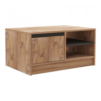Τραπέζι σαλονιού Narli pakoworld σε sonoma απόχρωση 90x60x45εκ