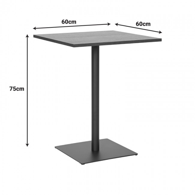 Τραπέζι Nerobian pakoworld mdf σε καρυδί απόχρωση 60x60x75εκ