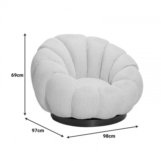 Πολυθρόνα περιστρεφόμενη με σκαμπό Nester pakoworld μπουκλέ ύφασμα σε απόχρωση σάπιο μήλο 98x97x69εκ Πολυθρόνα περιστρεφόμενη με σκαμπό Nester pakoworld μπουκλέ ύφασμα σε απόχρωση σάπιο μήλο 98x97x69εκ