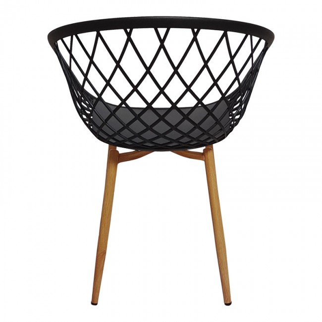 Τραπεζαρία Manka-Parker pakoworld σετ 3τεμ σε λευκή απόχρωση 80x80x77εκ