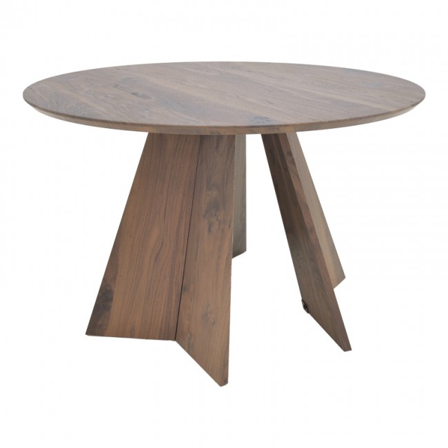 Τραπέζι Bibble pakoworld mdf σε καρυδί απόχρωση Φ120x76εκ Τραπέζι Bibble pakoworld mdf σε καρυδί απόχρωση Φ120x76εκ