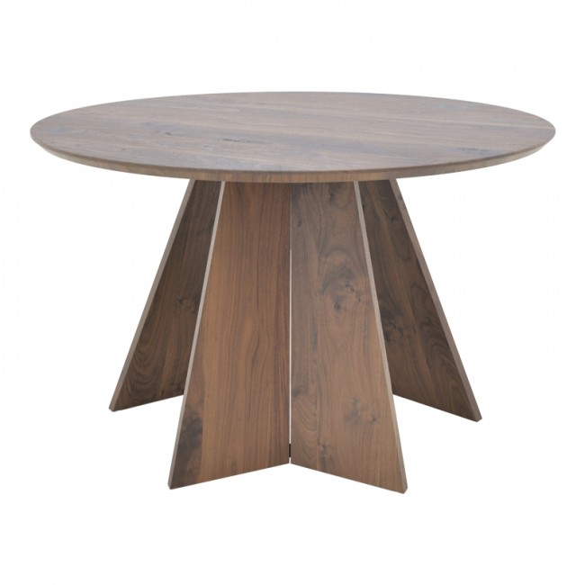 Τραπέζι Bibble pakoworld mdf σε καρυδί απόχρωση Φ120x76εκ Τραπέζι Bibble pakoworld mdf σε καρυδί απόχρωση Φ120x76εκ
