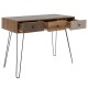 Κονσόλα Boho pakoworld καρυδί με μεταλλικά πόδια 100x50,5x74,5εκ Κονσόλα Boho pakoworld καρυδί με μεταλλικά πόδια 100x50,5x74,5εκ