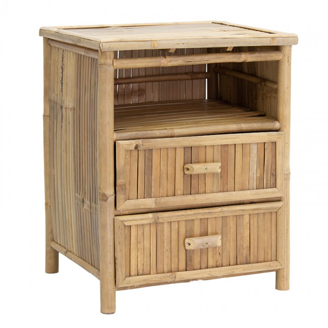 Κομοδίνο Ofra pakoworld bamboo φυσικό 56x46x69εκ Κομοδίνο Ofra pakoworld bamboo φυσικό 56x46x69εκ