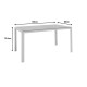 Τραπέζι Nares pakoworld αλουμίνιο λευκό-plywood φυσικό 140x80x72.5εκ