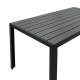 Τραπέζι Nares pakoworld αλουμίνιο μαύρο-plywood ανθρακί 140x80x72.5εκ