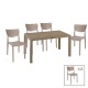 Τραπεζαρία Explore-Ignite pakoworld σετ 7τεμ PP cappuccino 150x90x73,5εκ. Τραπεζαρία Explore-Ignite pakoworld σετ 7τεμ PP cappuccino 150x90x73,5εκ.