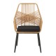 Πολυθρόνα Tanish pakoworld rattan φυσικό-πόδι μαύρο μέταλλο 58x58.5x87εκ Πολυθρόνα Tanish pakoworld rattan φυσικό-πόδι μαύρο μέταλλο 58x58.5x87εκ