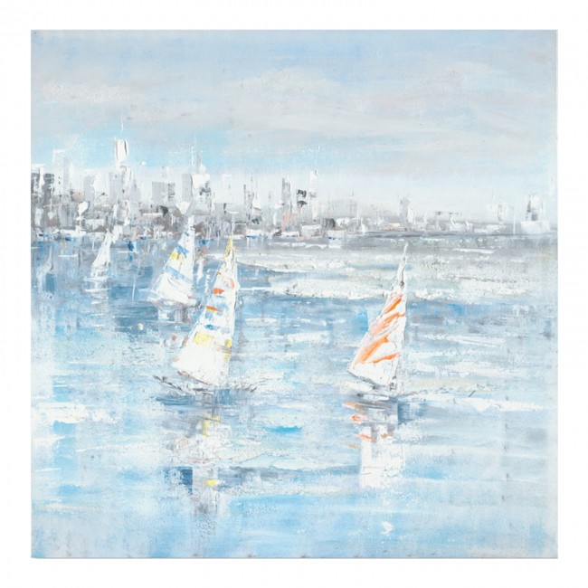 Πίνακας σε καμβά Watery Inart 100x3x100εκ Πίνακας σε καμβά Watery Inart 100x3x100εκ