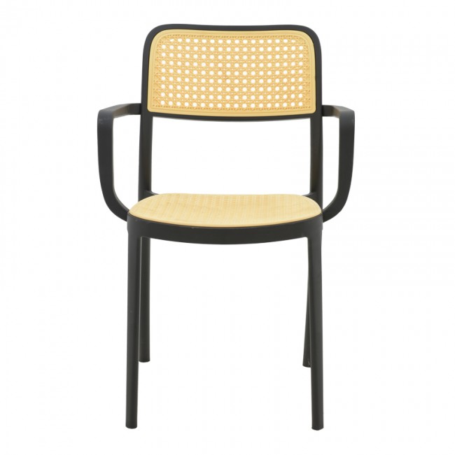 Πολυθρόνα Westley pakoworld pp φυσικό-μαύρο 58x47x81εκ Πολυθρόνα Westley pakoworld pp φυσικό-μαύρο 58x47x81εκ