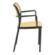 Πολυθρόνα Westley pakoworld pp φυσικό-μαύρο 58x47x81εκ Πολυθρόνα Westley pakoworld pp φυσικό-μαύρο 58x47x81εκ