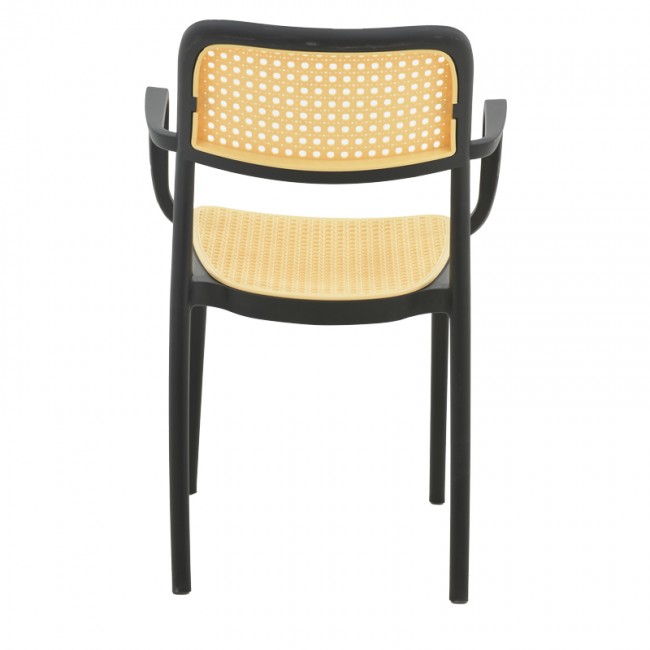 Πολυθρόνα Westley pakoworld pp φυσικό-μαύρο 58x47x81εκ Πολυθρόνα Westley pakoworld pp φυσικό-μαύρο 58x47x81εκ