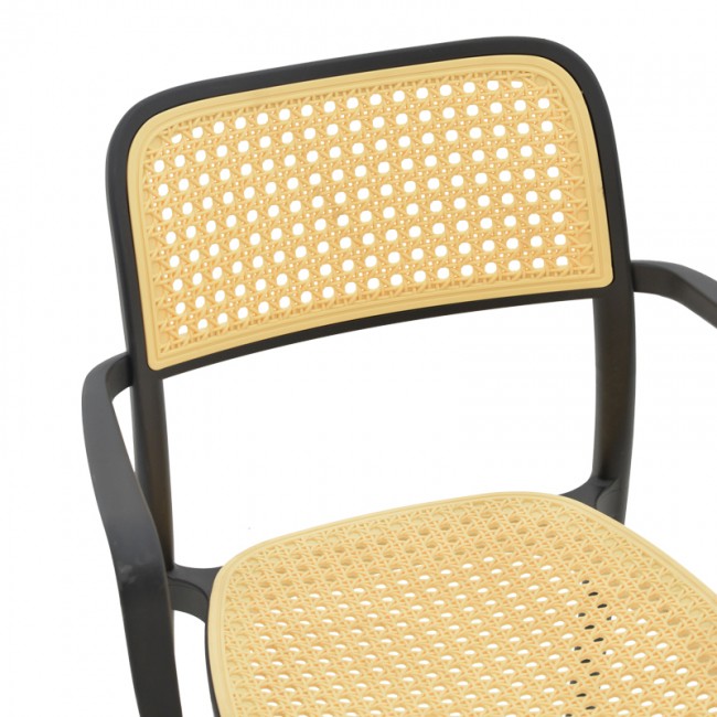 Πολυθρόνα Westley pakoworld pp φυσικό-μαύρο 58x47x81εκ Πολυθρόνα Westley pakoworld pp φυσικό-μαύρο 58x47x81εκ
