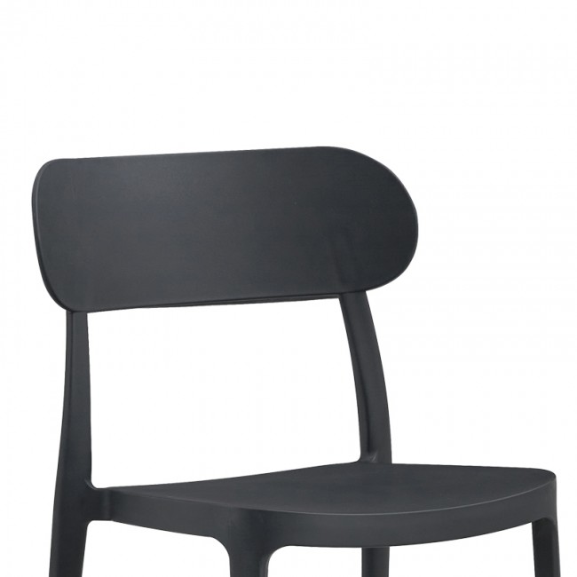 Καρέκλα Amvroan στοιβαζόμενη pakoworld με UV protection ανθρακί pp 51x49x79.5εκ Καρέκλα Amvroan στοιβαζόμενη pakoworld με UV protection ανθρακί pp 51x49x79.5εκ