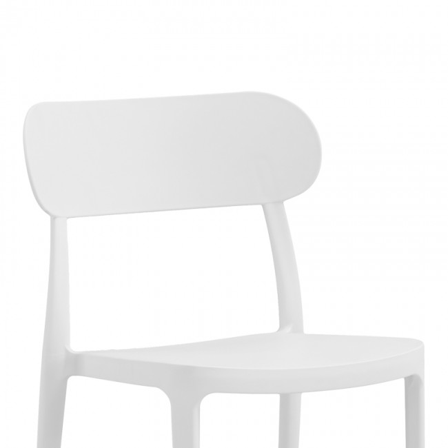 Καρέκλα Amvroan στοιβαζόμενη pakoworld με UV protection λευκό pp 51x49x79.5εκ Καρέκλα Amvroan στοιβαζόμενη pakoworld με UV protection λευκό pp 51x49x79.5εκ
