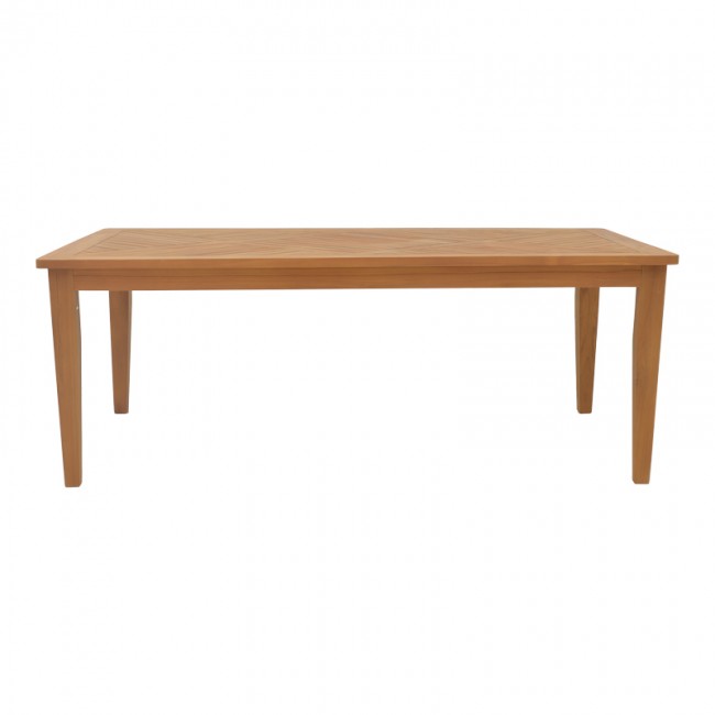 Τραπεζαρία σετ 7τεμ. Banou-Mady pakoworld teak ξύλο σε φυσική απόχρωση 200x100x75εκ